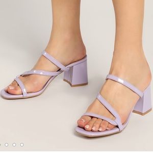 LULUS Blaine lilac patent high heel sandals 💜💜